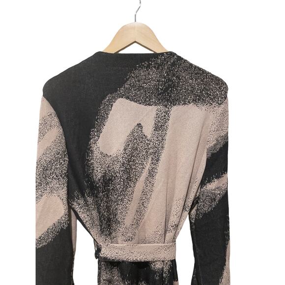 Ming Wang Abstract Jacquard Longline Belted Knit Jacket Size XL - Picture 14 of 14